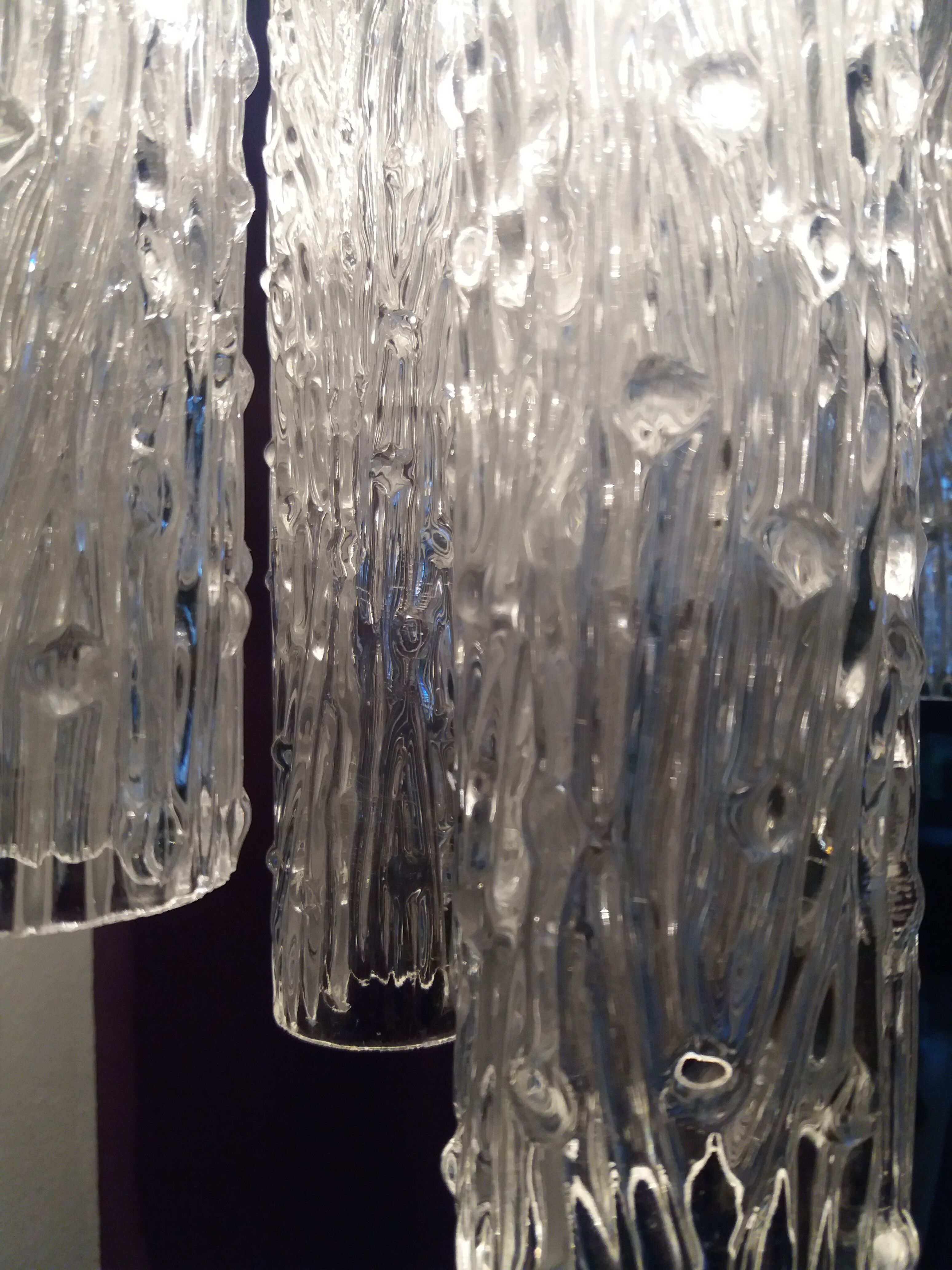 Murano glass chandelier "Tronchi" style 60's Venini style