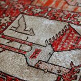 Kilim vintage fait main Sumak persan en soie artificielle 125cm x 183cm (19