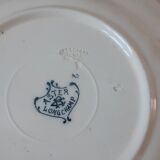 Set of 6 flat plates Terre de Fer model "Aster" XIXth