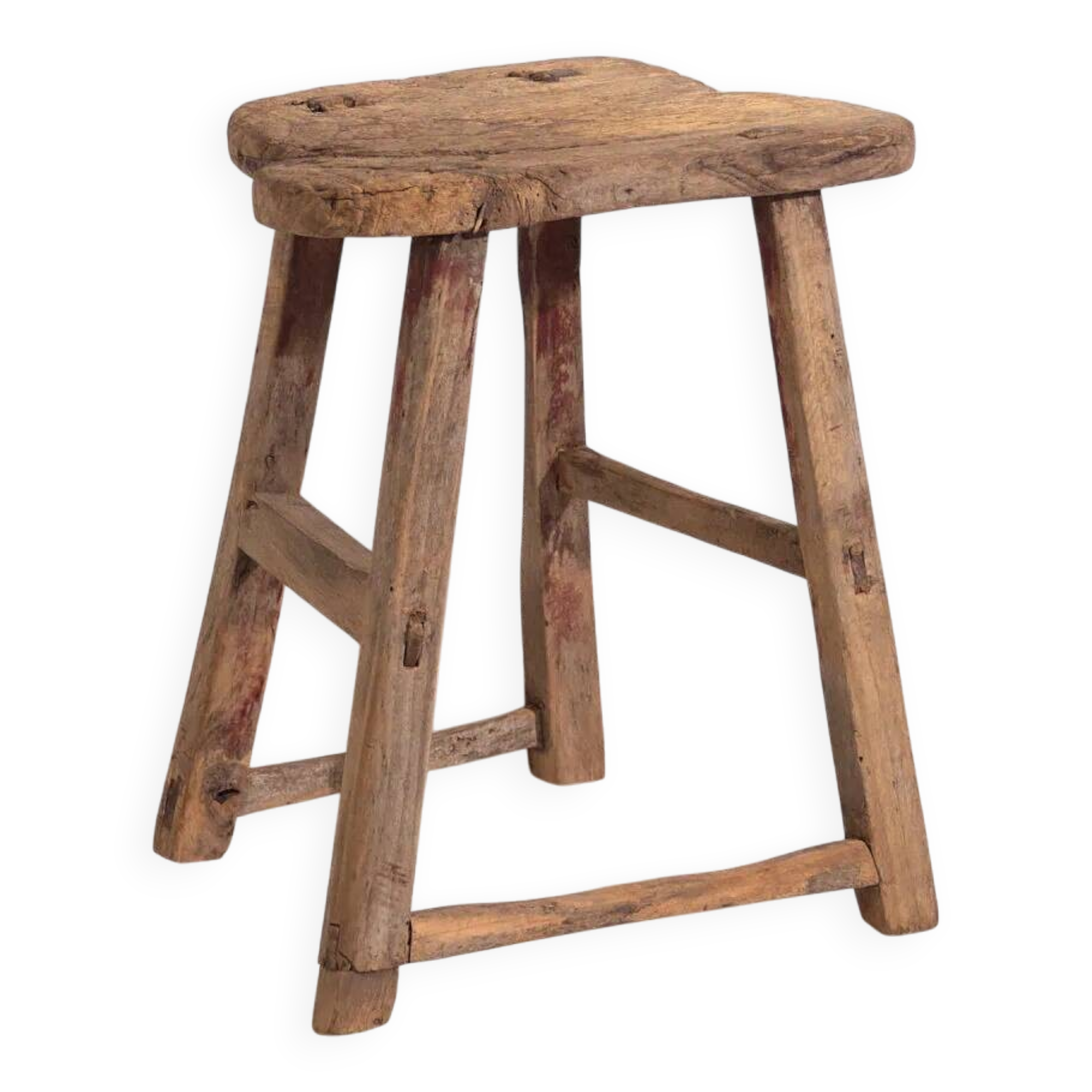 Antique stool in wabi-sabi style (c.1900) #9