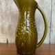 Old pitcher sarreguemines green ceramic vintage vine decor