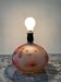 Pied de Lampe vintage en verre dépoli