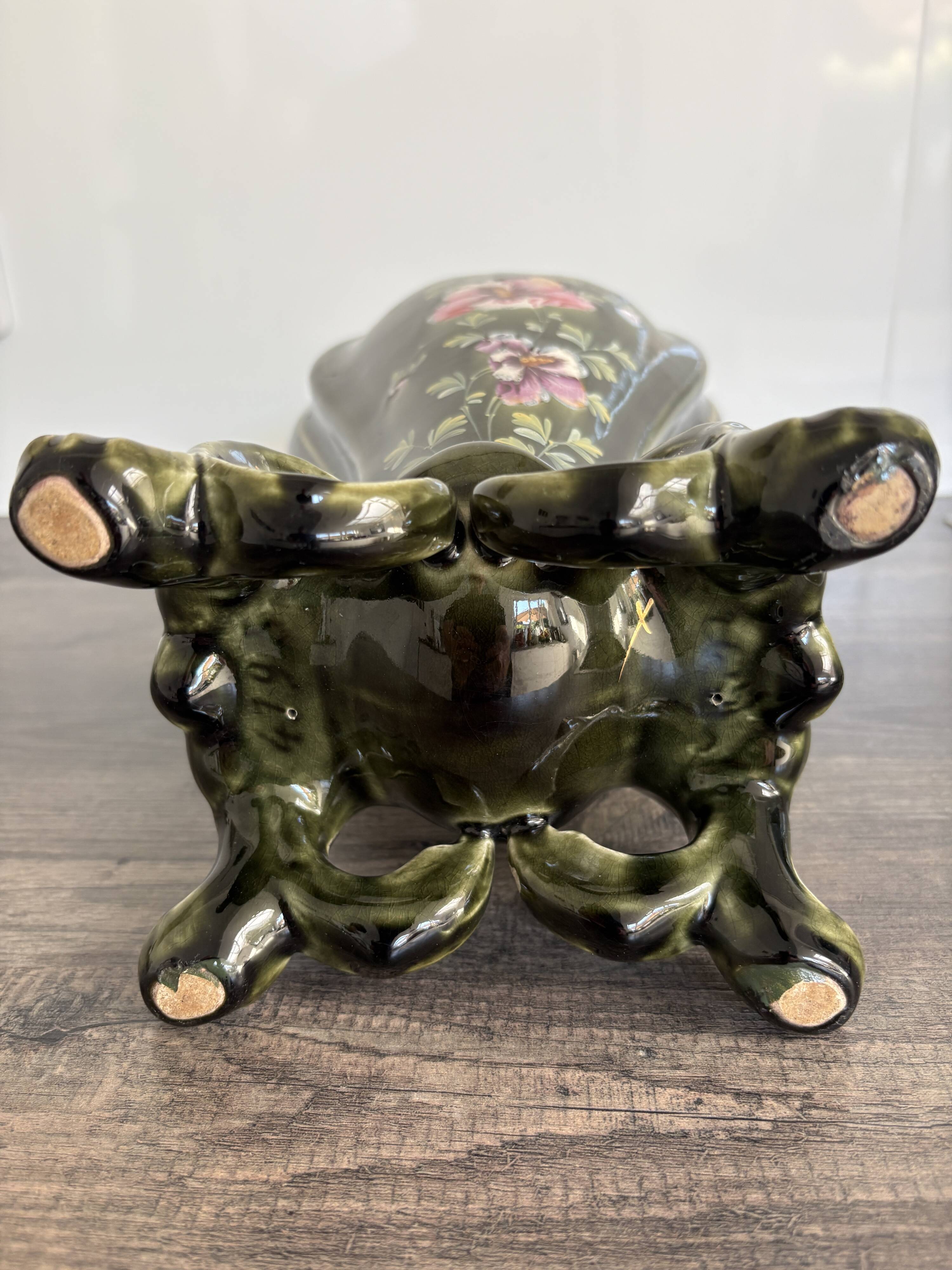 Antique glazed ceramic vase