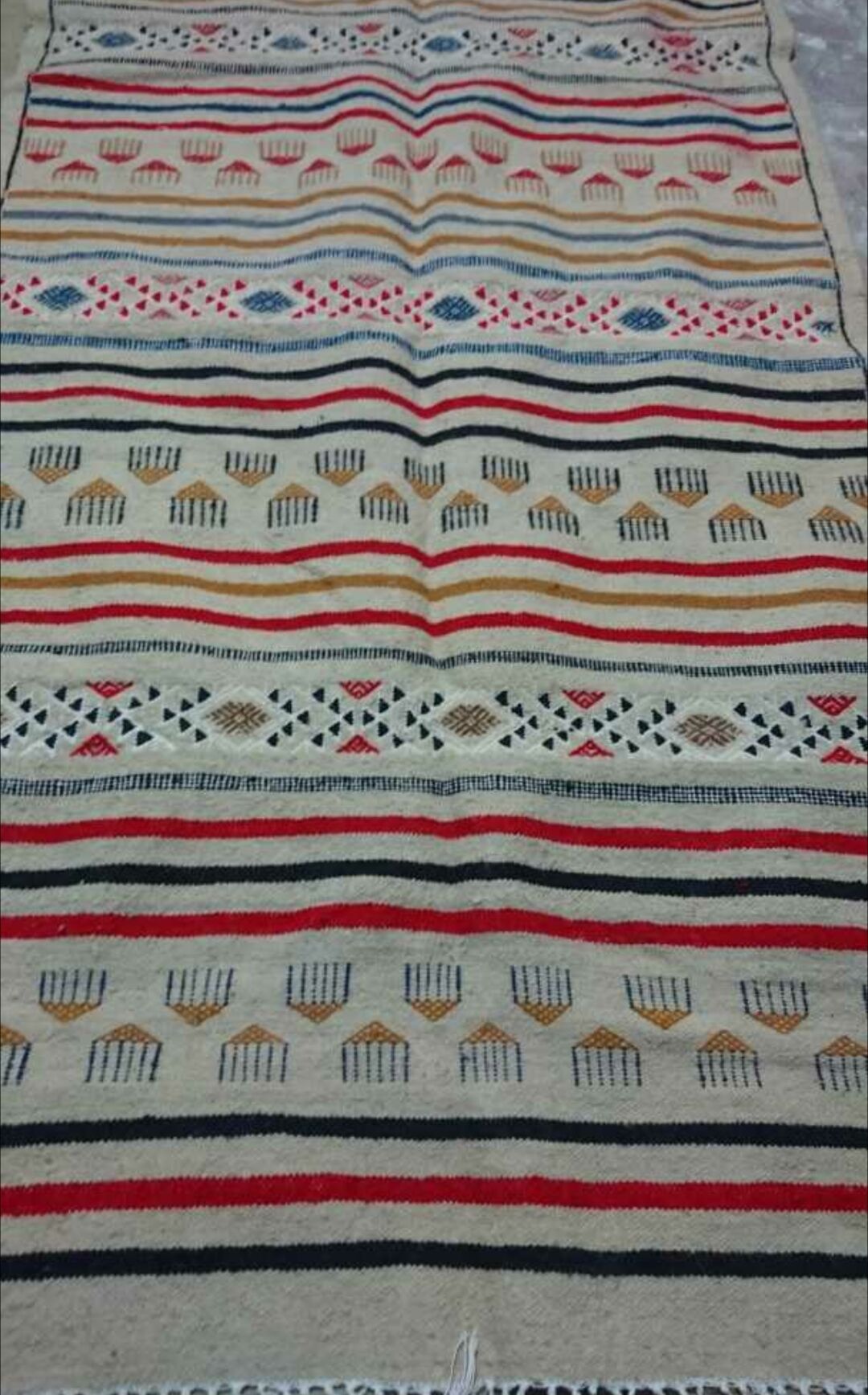 Beige carpet in wool 100x188cm