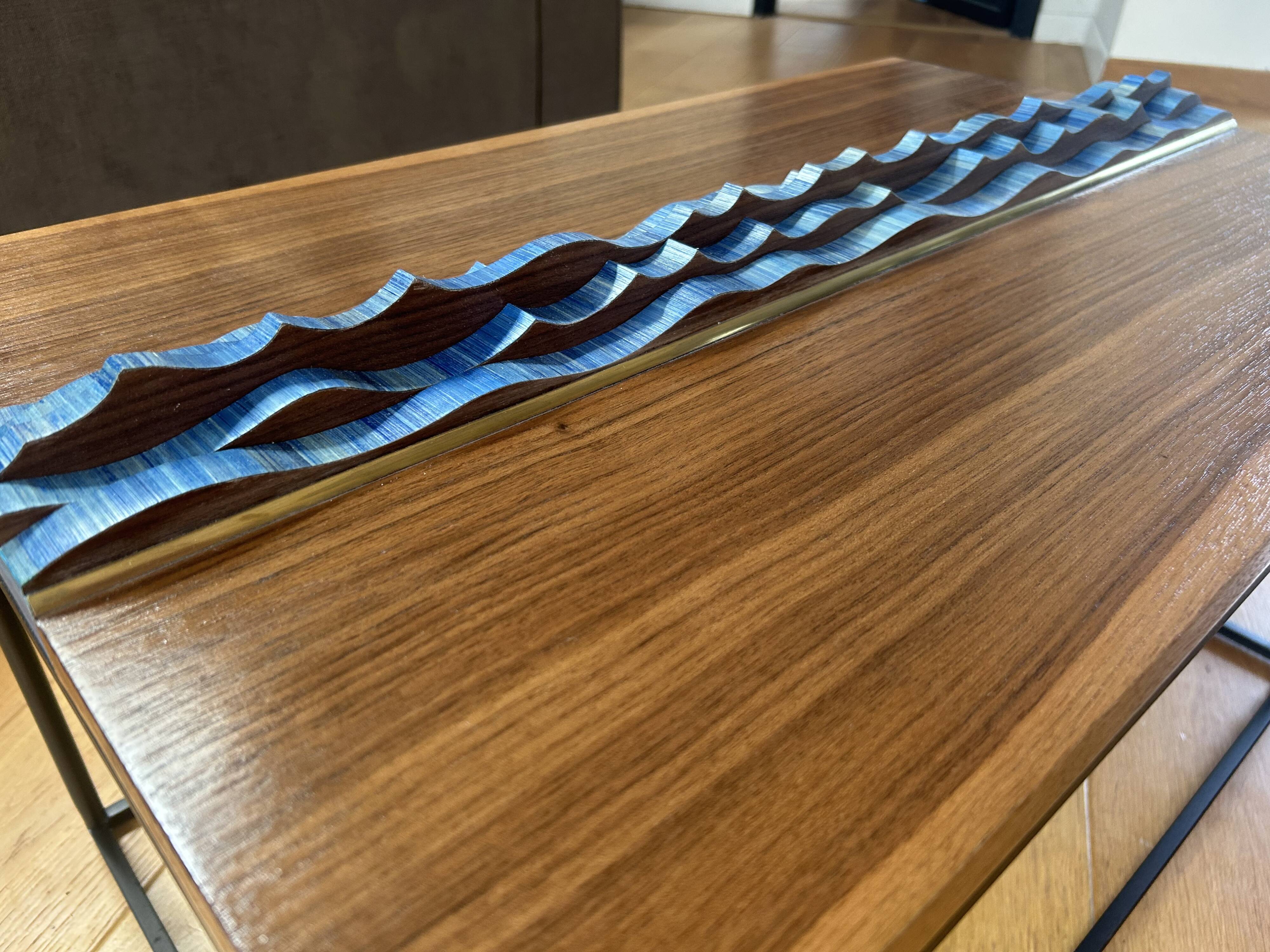 Walnut straw coffee table