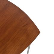 Vintage set of 3 wooden and metal side tables from the 1980s