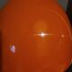 Lampe champignon orange et chrome,style Verner Panton,1970,80