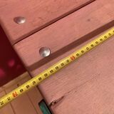 Cast iron and wood school desk