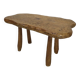 Table basse bois brutaliste