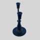 Art deco danish two-armed candleholder by Just Andersen in Disko Metal