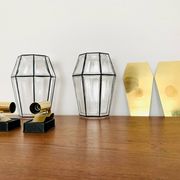 Set of 2 Glass Wall Lamps by Glashütte Limburg