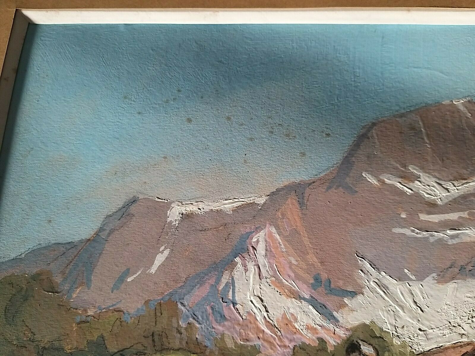 Peinture Pierre Commarmond mountain landscape Alps Cordon Pointe Percée Sallanches Savoie