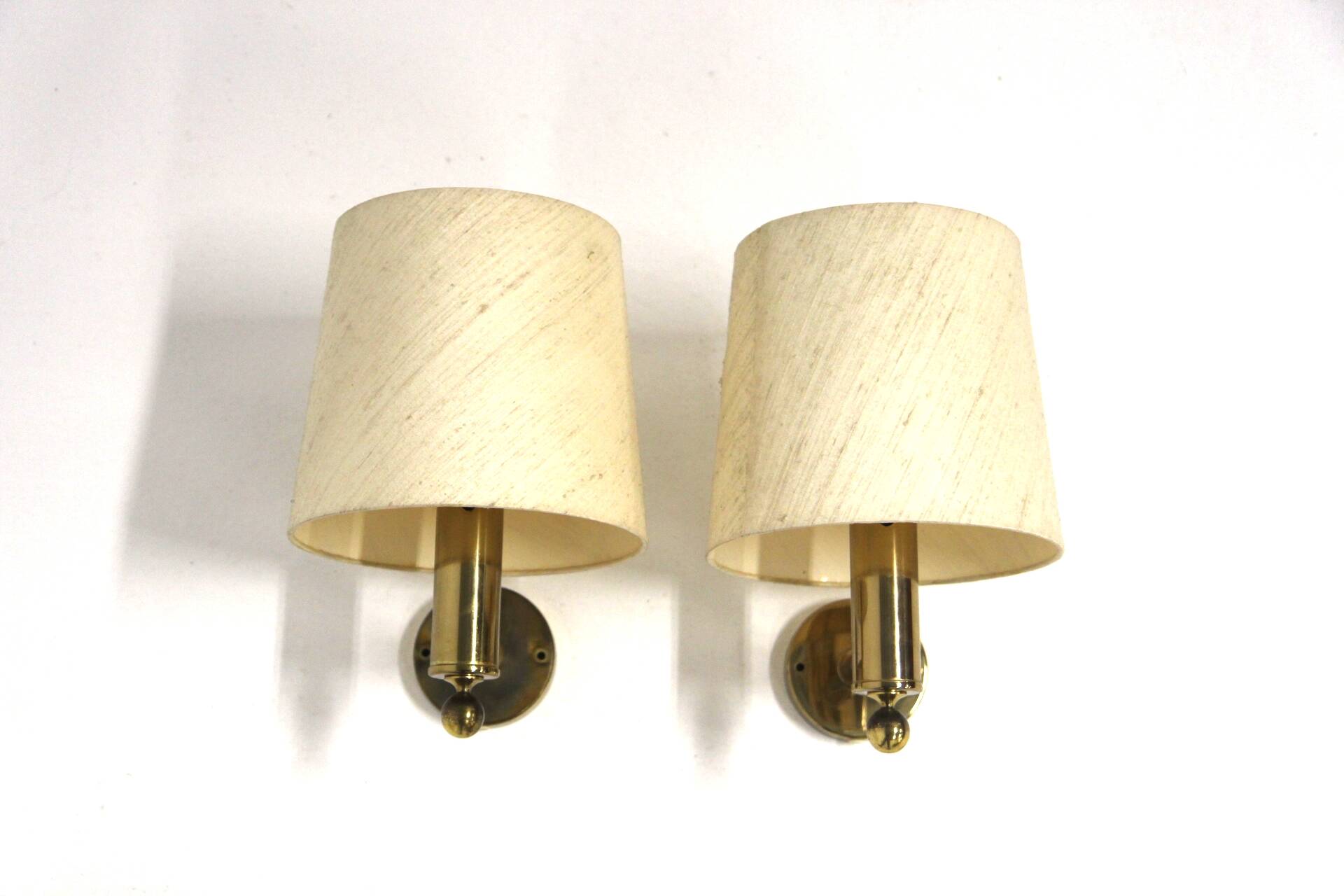 Set of 2 "V-18" metal wall lights, Bergboms, Sweden, 1960