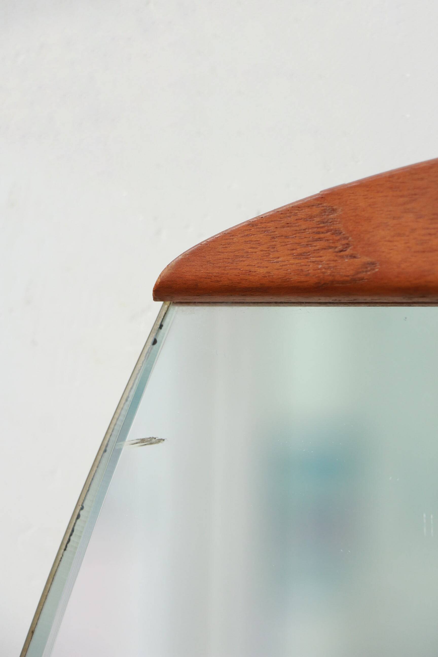 Oval beveled teak mirror - 1960 - 15.02.24.05