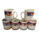 Lot de 6 mug mobil vintage