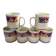 Lot de 6 mug mobil vintage
