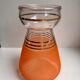 Orange granite glass vase 60s