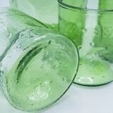 Ensemble de bar en verre vert