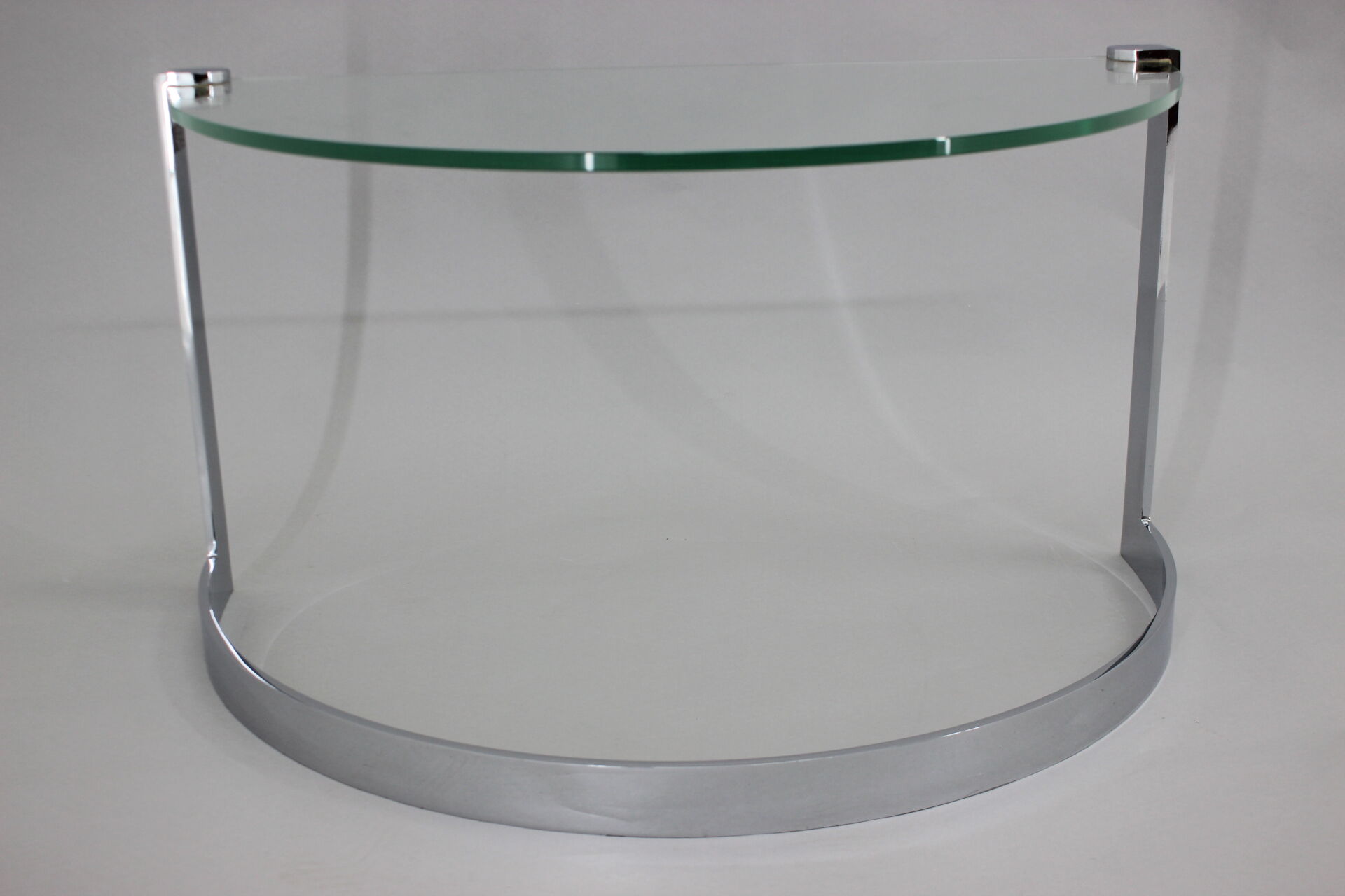 1980s Steel and Glass Side Table by Friedrich Moller for Ronald Schmitt Tische