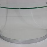 1980s Steel and Glass Side Table by Friedrich Moller for Ronald Schmitt Tische