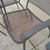 6 vintage garden armchairs iron metal chairs