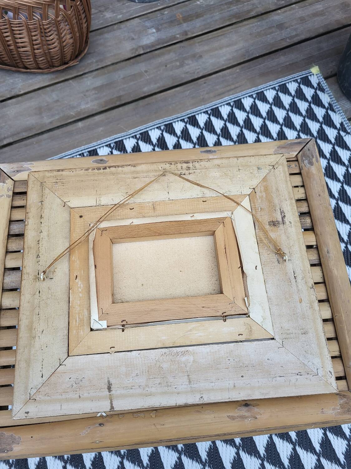 Vintage canvas painting