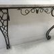 Console de style Art Déco en fer forgé martelé XX siècle
