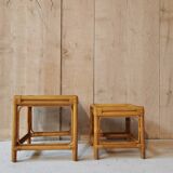 Rattan nesting tables