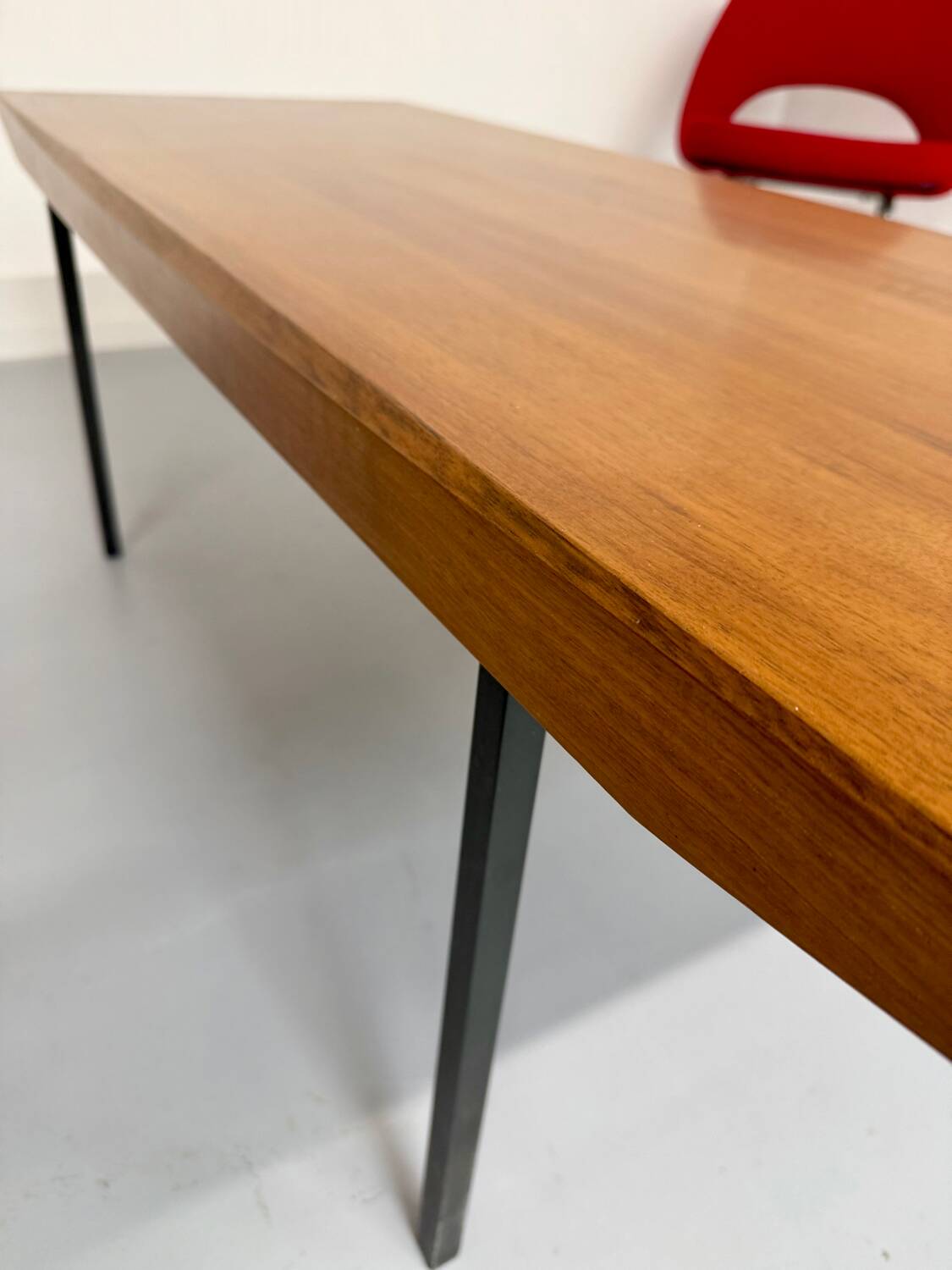 Antique Wilhelm Renz designer wooden coffee table, vintage Scandinavian style, 1960s