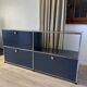 Commode USM Haller en Gris Anthracite et Noir Graphite