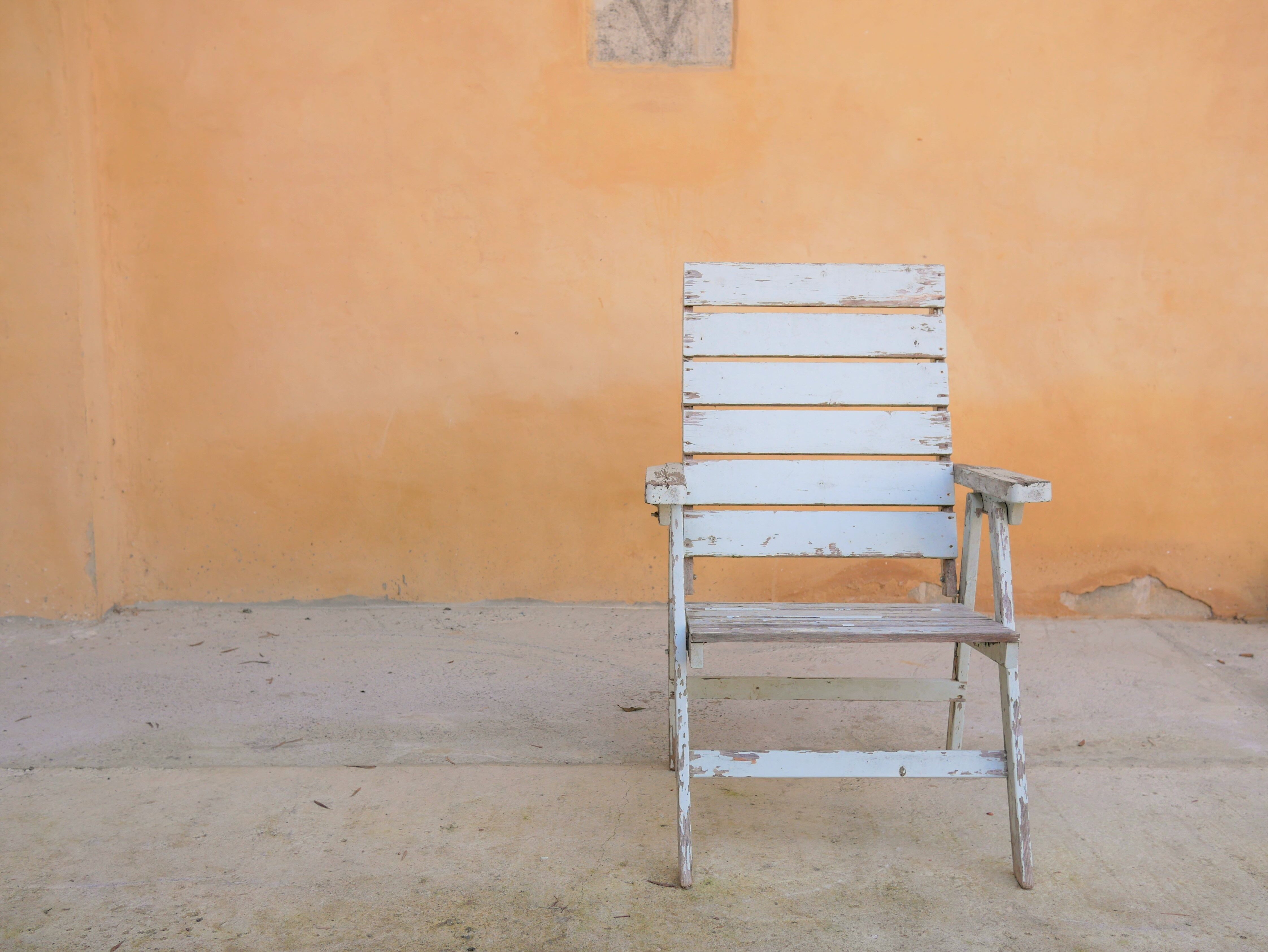 Vintage wooden folding garden chair
