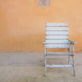 Vintage wooden folding garden chair