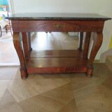 console-style empire/restauration-à crosses-fond de miroir-pieds griffes