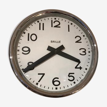 Chrome Brillie clock works industrial factory station workshop sncf