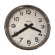 Horloge pendule Brillie chromée 32 cm fonctionne industrielle usine gare atelier sncf