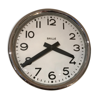 Chrome Brillie clock works industrial factory station workshop sncf