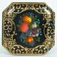 English octagonal box in screen-printed metal