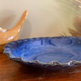 Plat en grès bleu