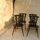 Lot de4chaises ercol fleur de lys anglaise 1960