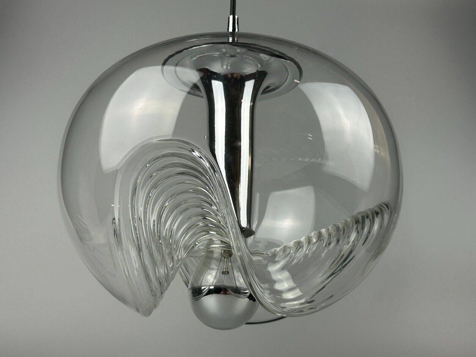 60s 70s ceiling lamp hanging lamp Peill & Putzler "Wave" Koch & Lowy Design