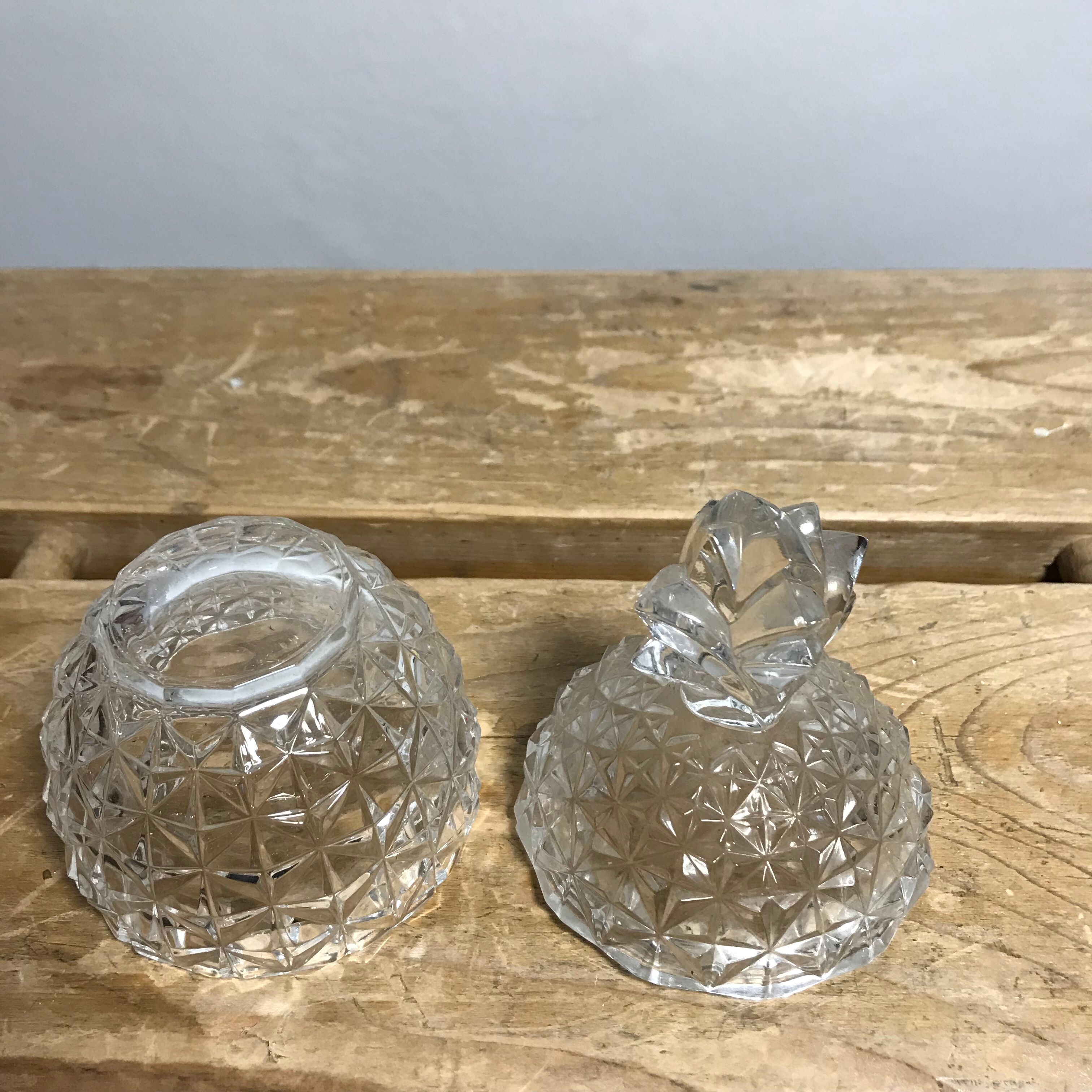 Vintage pressed glass pineapple sweetener