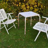 Metal garden furniture set 2 chairs, 1 table