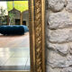 Antique Louis-Philippe fireplace mirror with pediment and beading, 174.5cm