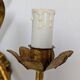 Pair of wheat ear wall lights