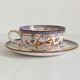 Tasse à café en terre de fer décor Minton mauve Sarreguemines fin XIXe