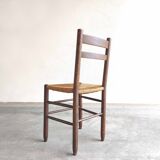 Vintage wood and straw chair