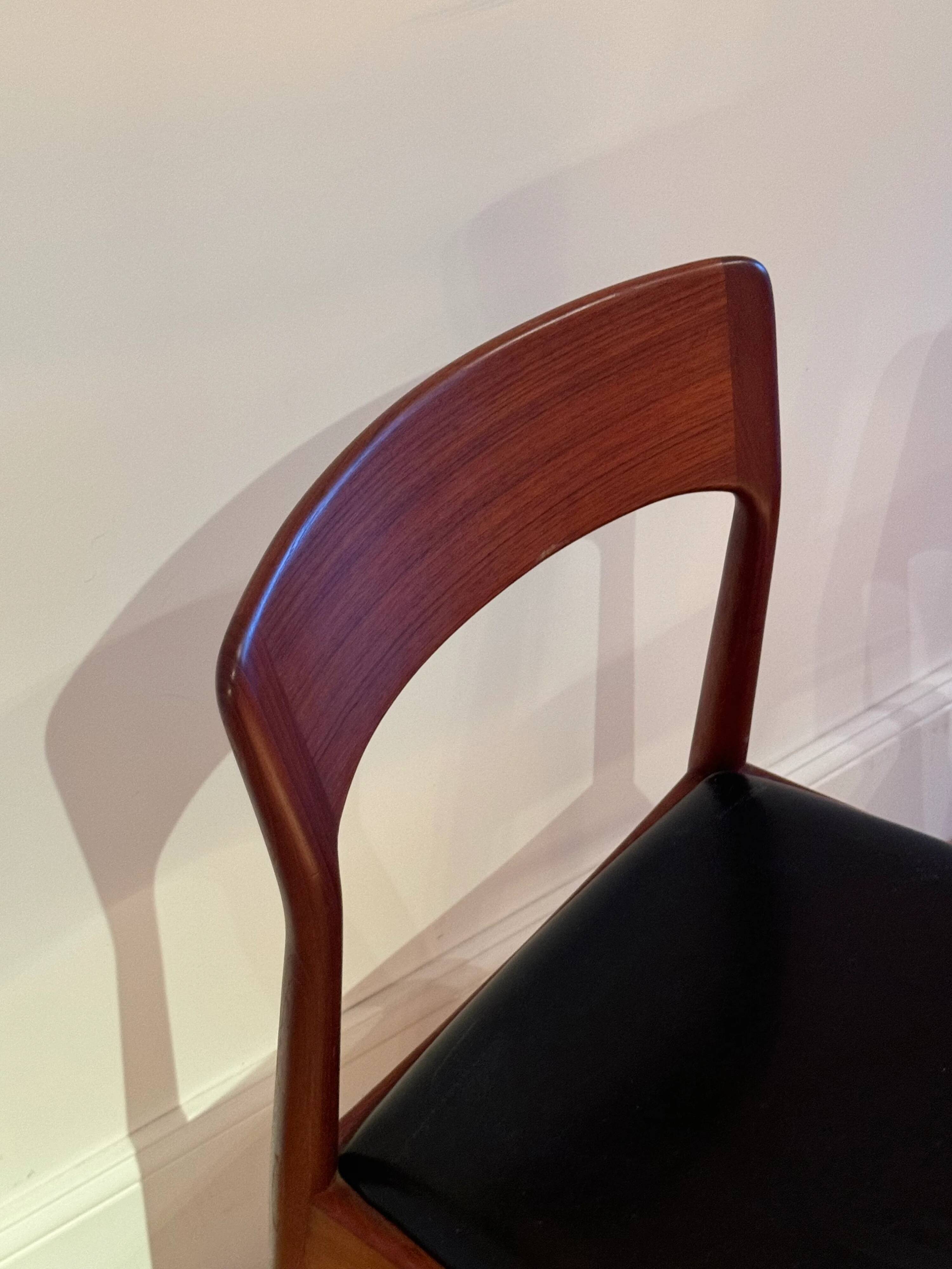 Pair of vintage Scandinavian teak chairs "Olga"