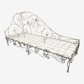 Vintage wrought iron daybed