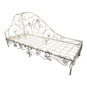 Vintage wrought iron daybed