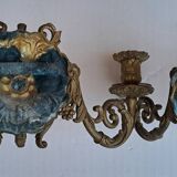 Pair of bronze wall lights